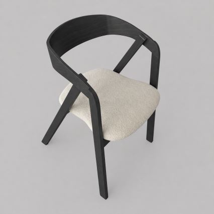 Spisestol LUSO sort/beige