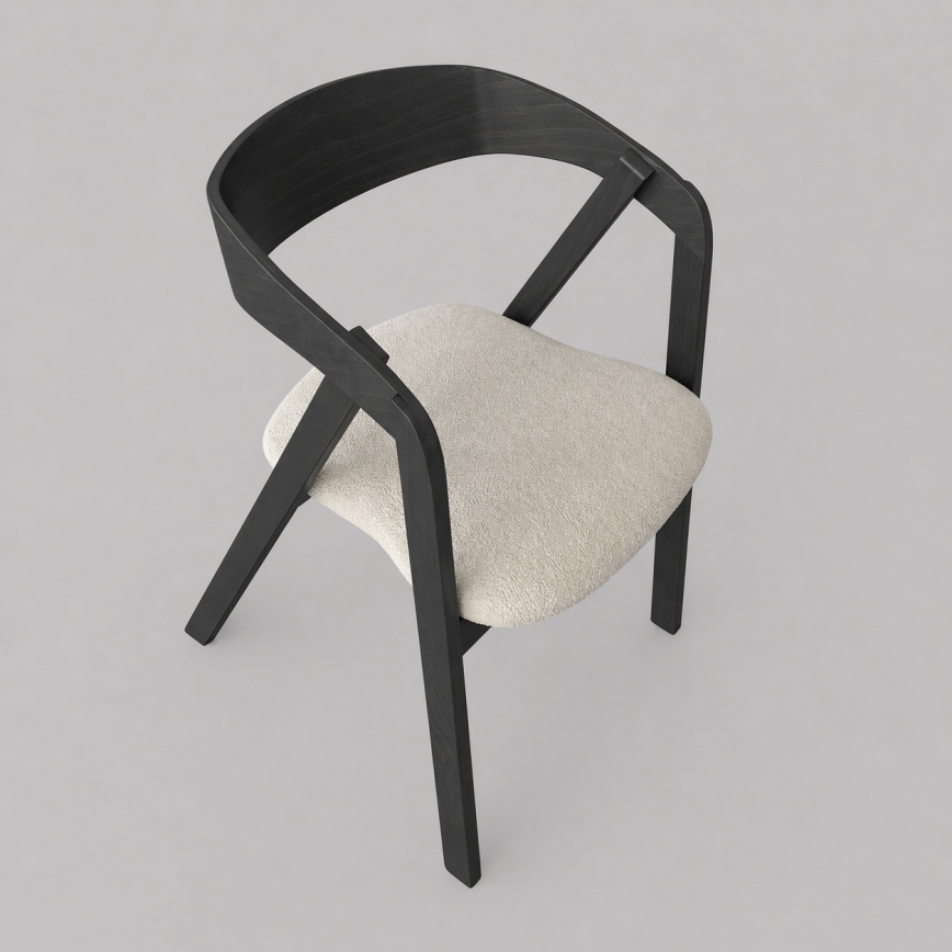 Spisestol LUSO sort/beige