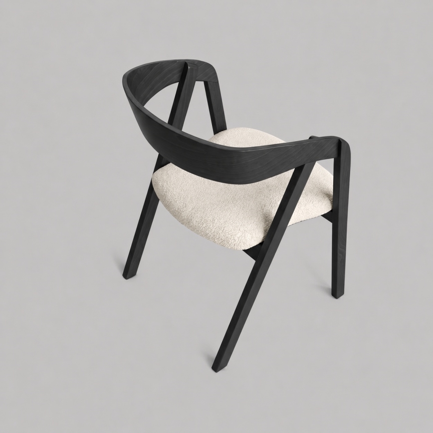 Spisestol LUSO sort/beige