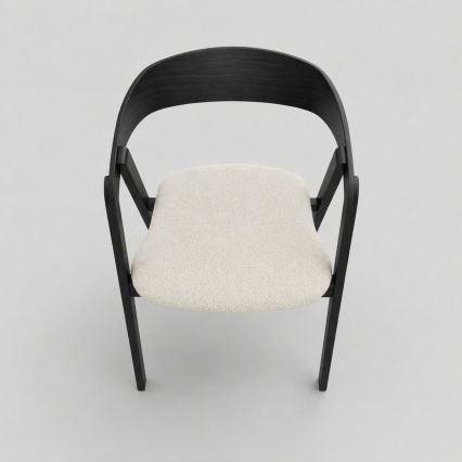 Spisestol LUSO sort/beige