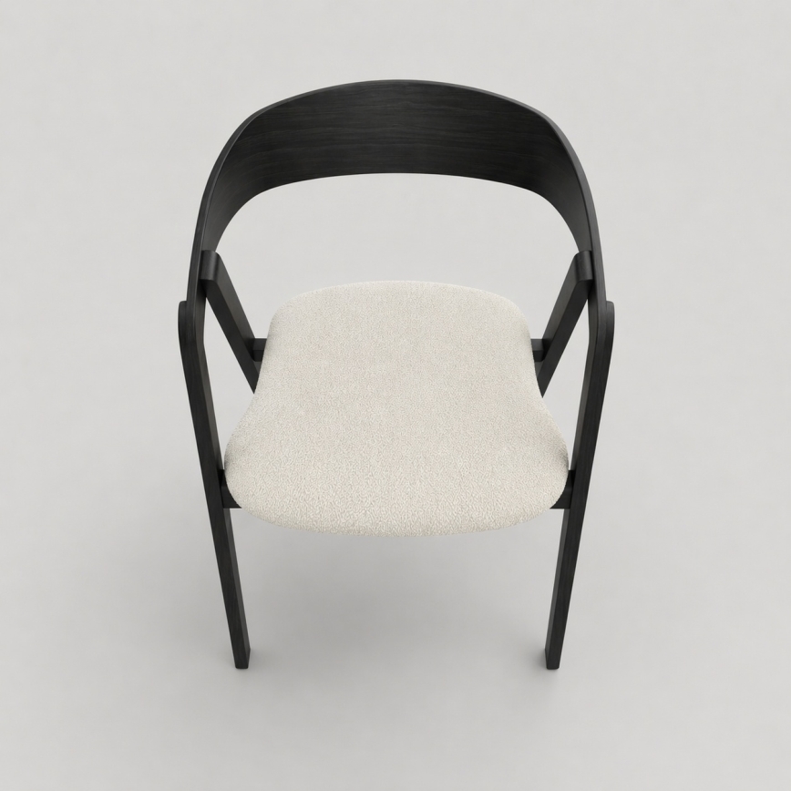 Spisestol LUSO sort/beige