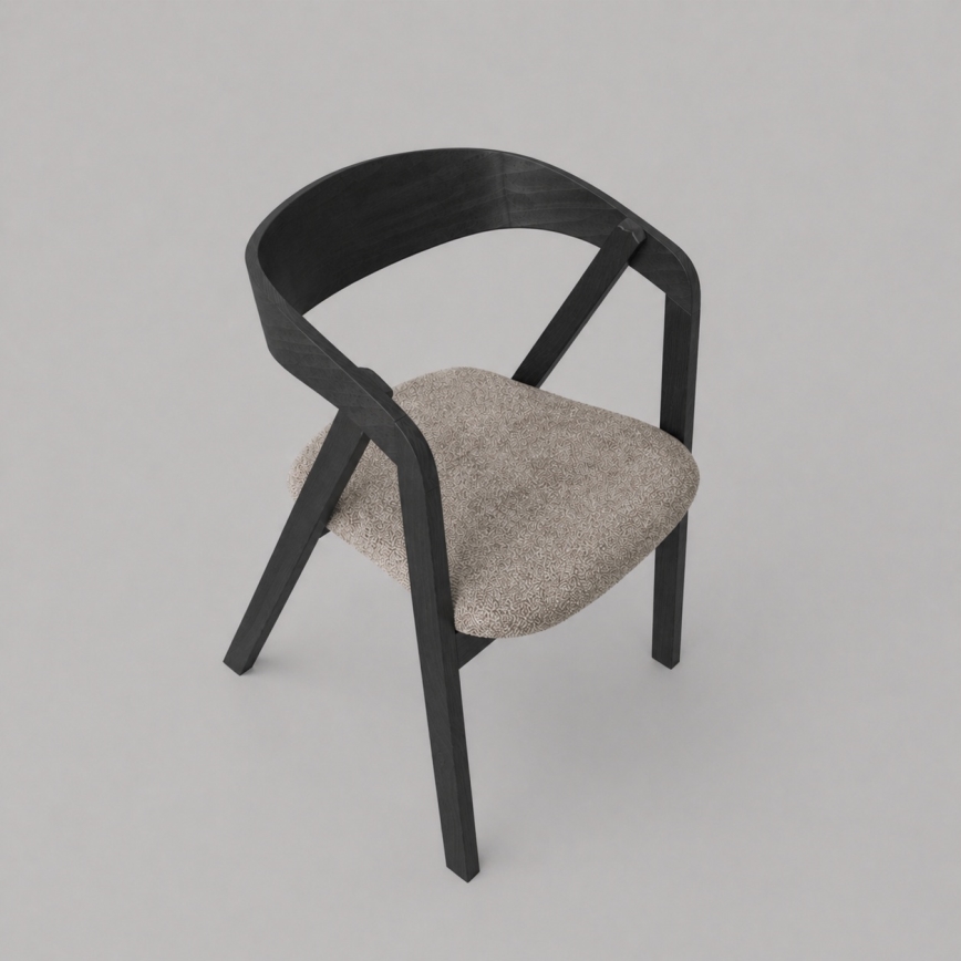 Spisestol LUSO sort/brun
