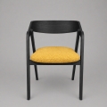 Spisestol LUSO sort/orange