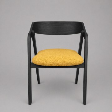Spisestol LUSO sort/orange