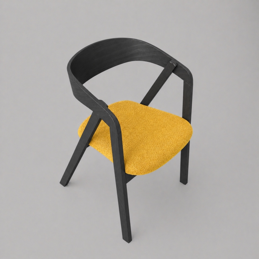 Spisestol LUSO sort/orange