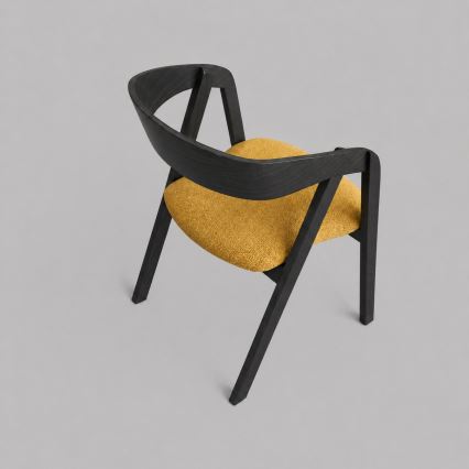 Spisestol LUSO sort/orange
