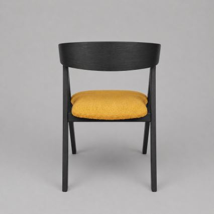Spisestol LUSO sort/orange