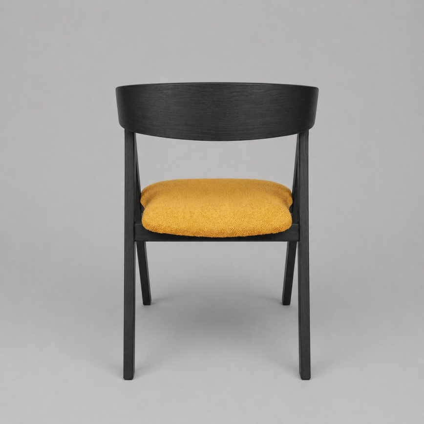 Spisestol LUSO sort/orange