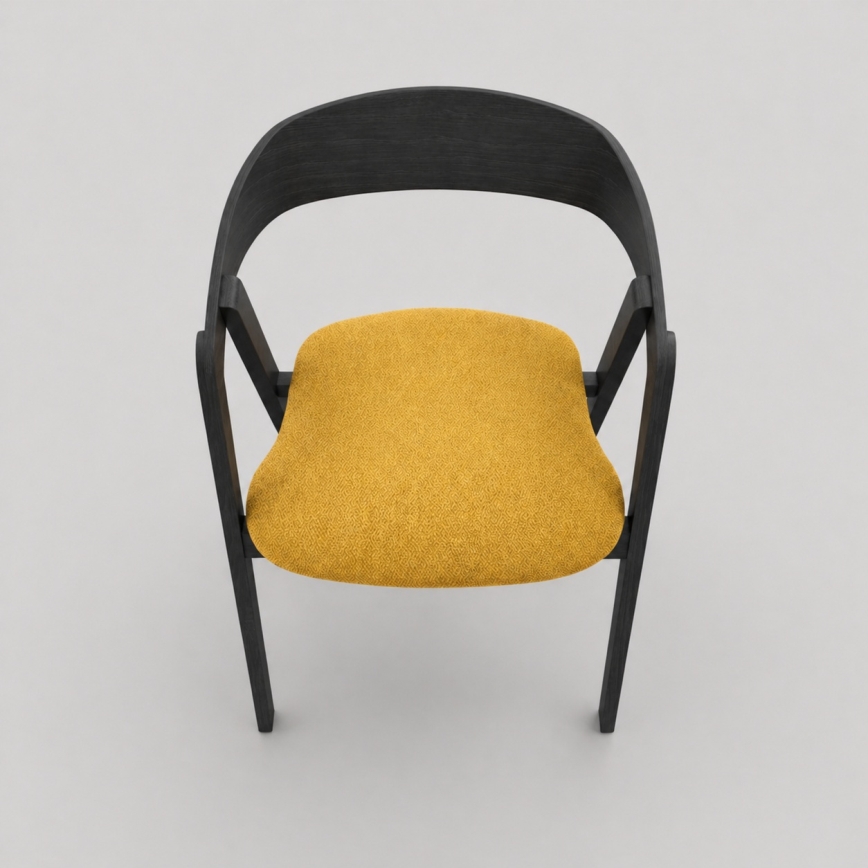 Spisestol LUSO sort/orange