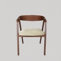 Spisestol LUSO valnød/beige