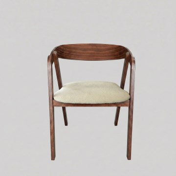 Spisestol LUSO valnød/beige