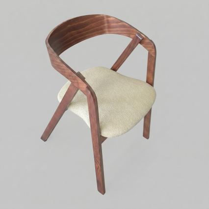 Spisestol LUSO valnød/beige