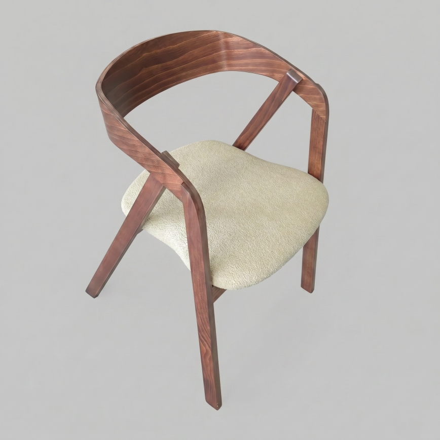 Spisestol LUSO valnød/beige