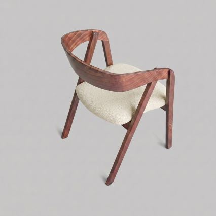 Spisestol LUSO valnød/beige
