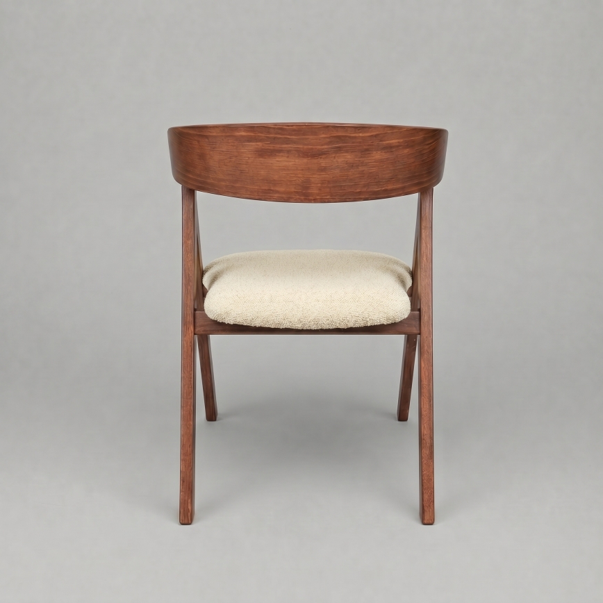 Spisestol LUSO valnød/beige