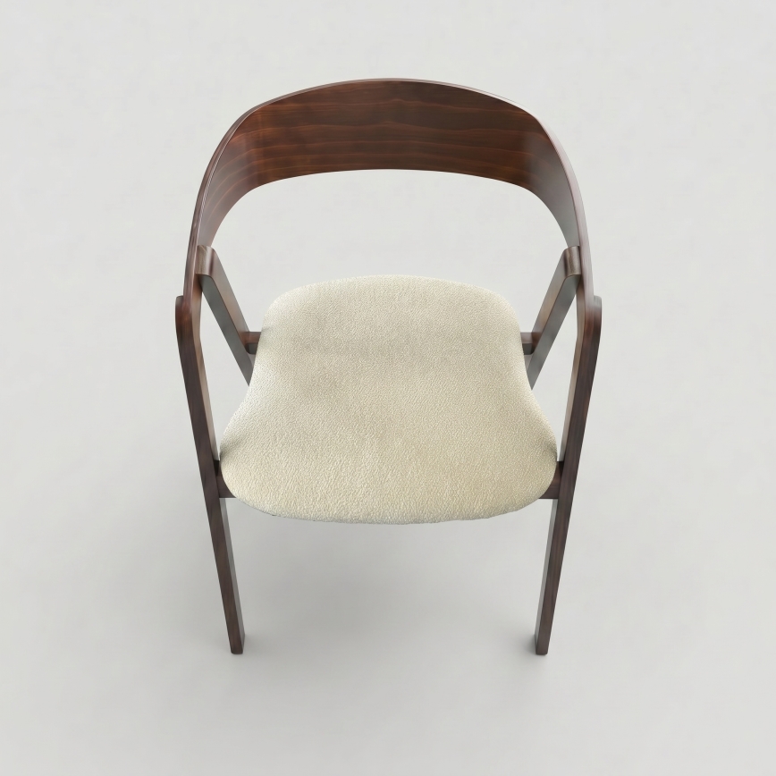 Spisestol LUSO valnød/beige
