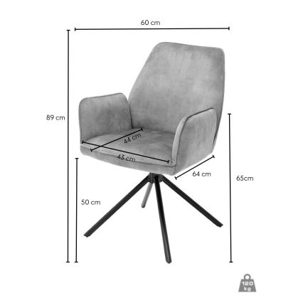 Spisestol NEXORO, 1 stk., antracit