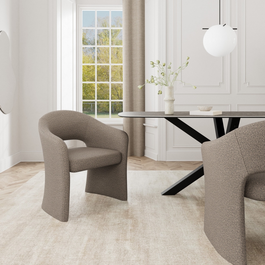 Spisestol med armlæn TORI i taupe