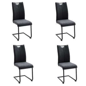 Spisestole GALIRA, 4 stk., antracit