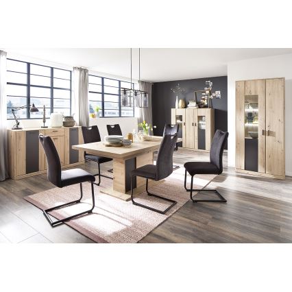 Spisestole GALIRA, 4 stk., antracit