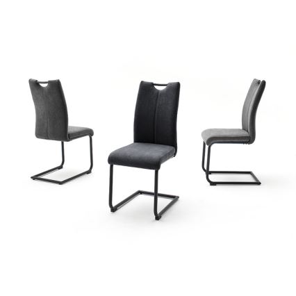 Spisestole GALIRA, 4 stk., antracit