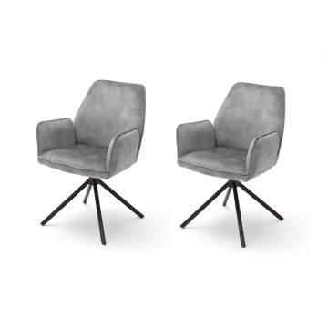Spisestole NEXORO, 2 stk., grå
