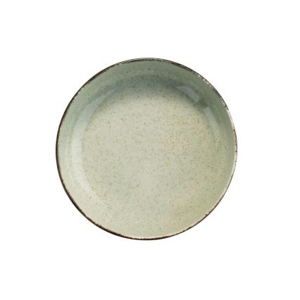 Spisesæt, 12 dele, grøn/porcelæn