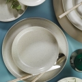 Spisesæt 16 dele beige/porcelæn