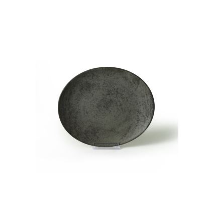 Spisesæt 18 dele antracit/grøn/stentøj