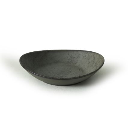 Spisesæt 18 dele antracit/grøn/stentøj