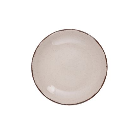 Spisesæt 18 dele, beige porcelæn