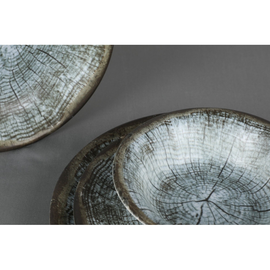Spisesæt 18 dele blå/porcelæn