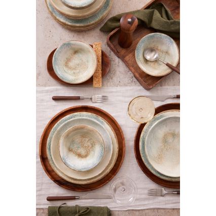 Spisesæt 18 dele, flerfarvet porcelæn