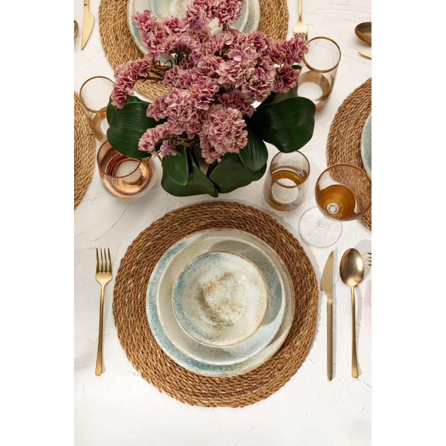 Spisesæt 18 dele, flerfarvet porcelæn