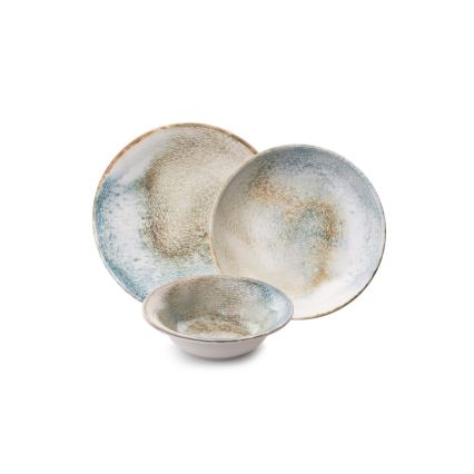 Spisesæt 18 dele, flerfarvet porcelæn