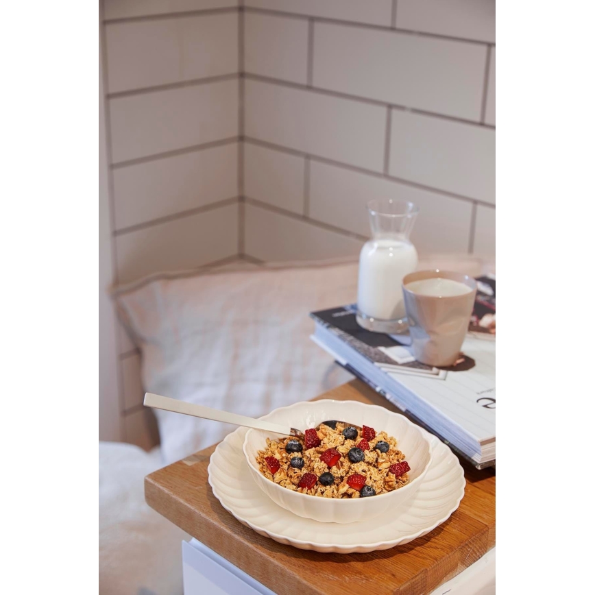 Spisesæt 18 dele, hvidt porcelæn