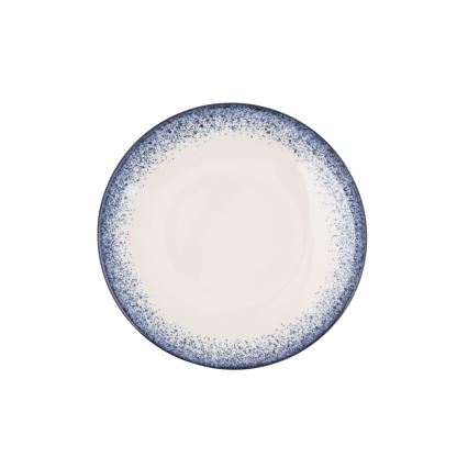 Spisesæt 18 stk hvid/blå/porcelæn
