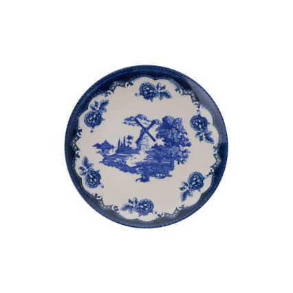 Spisesæt 24 dele blå/hvid porcelæn
