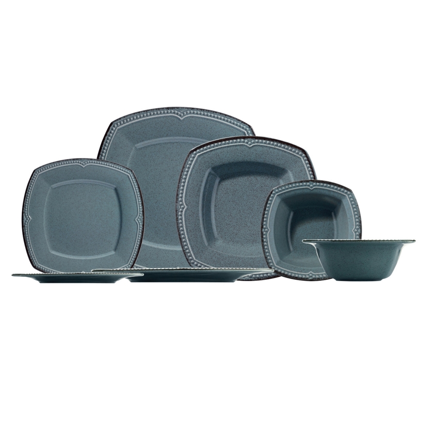 Spisesæt 24 dele blå/porcelæn