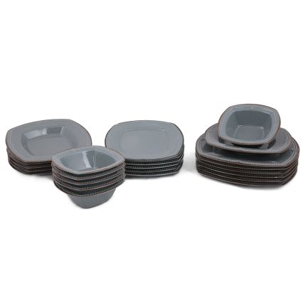 Spisesæt 24 dele blå/porcelæn