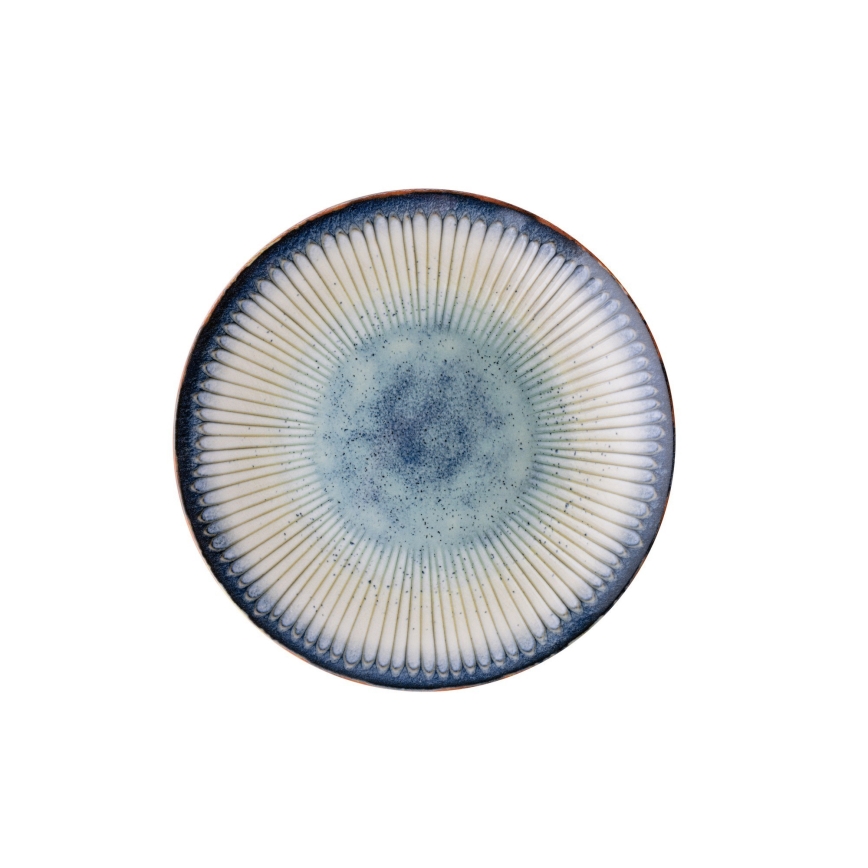 Spisesæt 24 dele blå/porcelæn