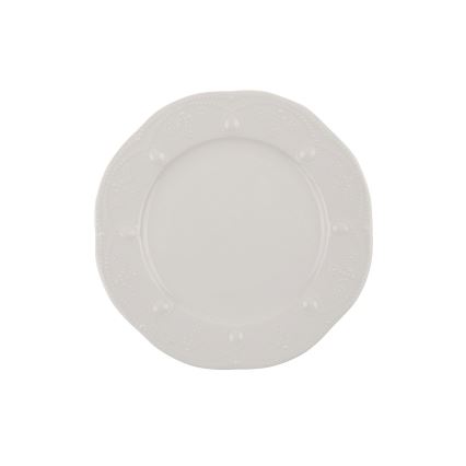 Spisesæt 24 dele cremefarvet/porcelæn