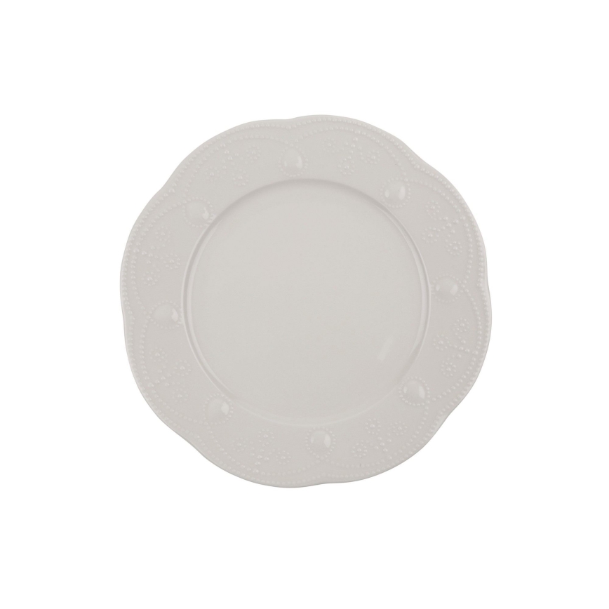 Spisesæt 24 dele cremefarvet/porcelæn