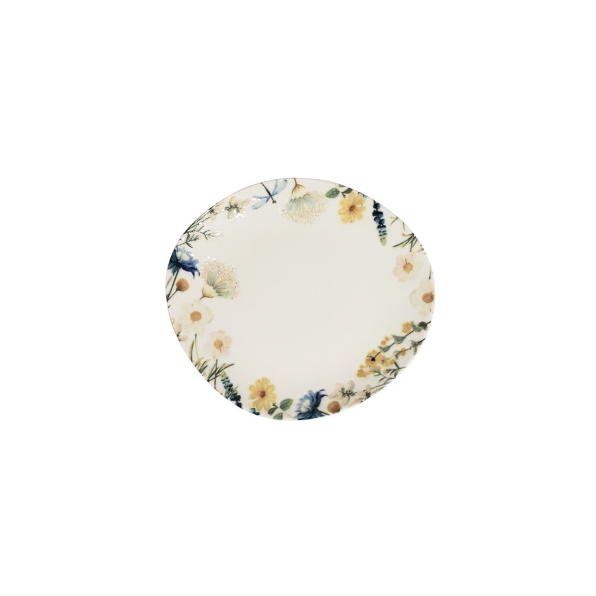 Spisesæt 24 dele flerfarvet/brun/porcelæn