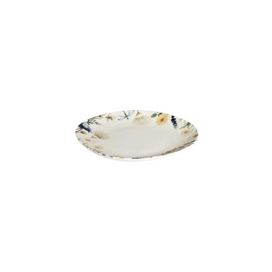 Spisesæt 24 dele flerfarvet/brun/porcelæn