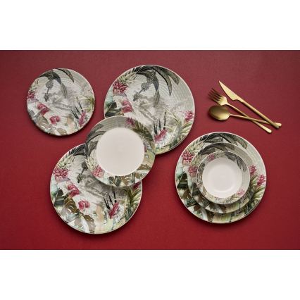 Spisesæt 24 dele flerfarvet/keramik