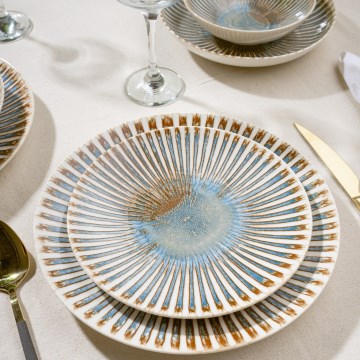 Spisesæt, 24 dele – flerfarvet porcelæn