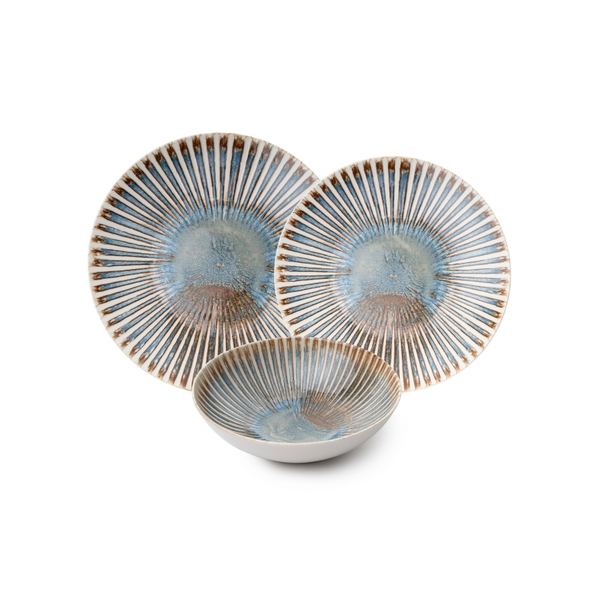 Spisesæt, 24 dele – flerfarvet porcelæn