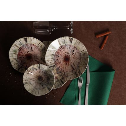 Spisesæt 24 dele flerfarvet/porcelæn