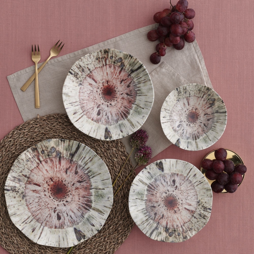 Spisesæt 24 dele flerfarvet/porcelæn